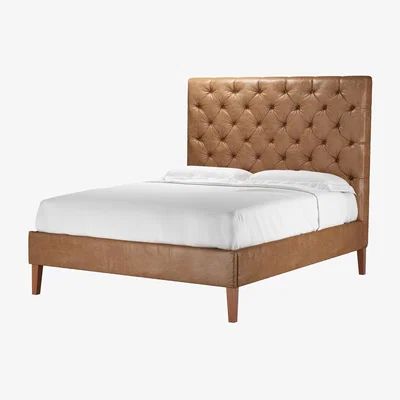 Sofa.com Rosalie 150cm King Bed in Tan Vintage Leather - sofa.com