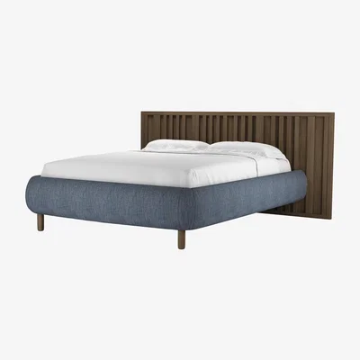 Sofa.com Florence King Bed in Azure Florence Textured Weave