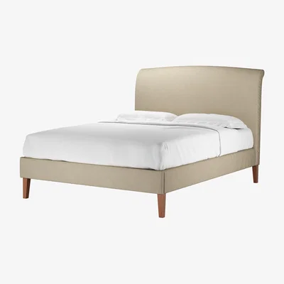 Sofa.com Thea King Bed in White Sands Soft Chenille - sofa.com