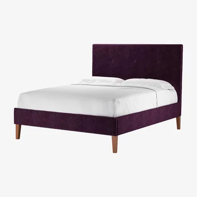 Sofa.com Avery 130cm King Bed in Plum Smart Velvet - sofa.com