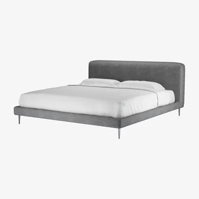 Sofa.com Lucy Super King Bed in Earl Grey Smart Velvet - sofa.com