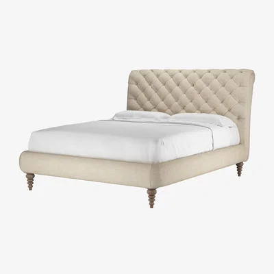 Sofa.com Knightsbridge without Footboard King Bed in Chantilly Aquaclean Clever Chenille