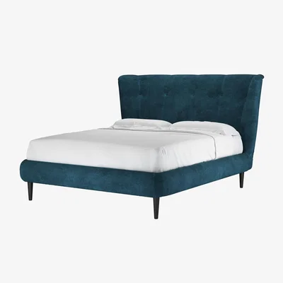 Sofa.com Audrey King Bed in Mineral Mist Speckled Chenille