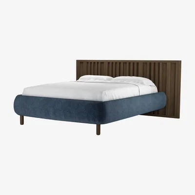 Sofa.com Florence King Bed in Portland blue Brushstroke