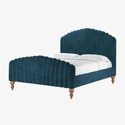 Sofa.com Bella King Bed in Mineral Mist Speckled Chenille