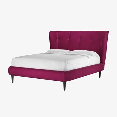 Sofa.com Audrey King Bed in Persian Rose Smart Velvet
