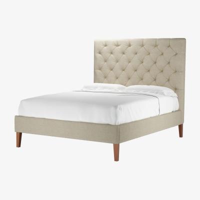 Sofa.com Rosalie 150cm King Bed in Pampas Hygge Smart Linen