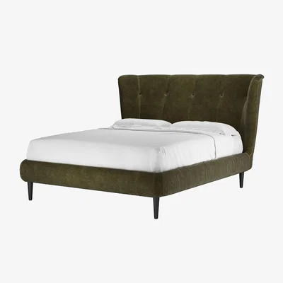 Sofa.com Audrey King Bed in Juniper Aquaclean Clever Chenille