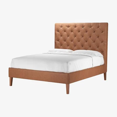Sofa.com Rosalie 150cm King Bed in Cognac Grain Leather - sofa.com
