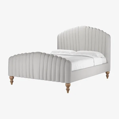 Sofa.com Bella King Bed in Alabaster Brushed Linen Cotton - sofa.com