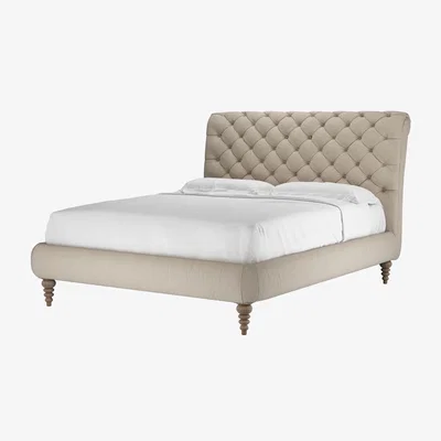 Sofa.com Knightsbridge without Footboard King Bed in Elderflower Organic Smart Cotton