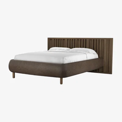 Sofa.com Florence King Bed in Walnut Antique Leather - sofa.com