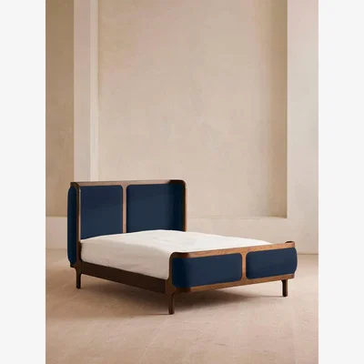 Soho Home Belsa Bed, King, Velvet, Royal Blue