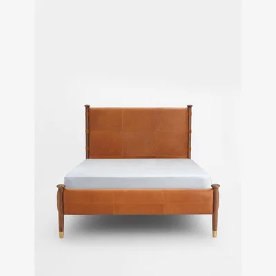 Soho Home Paolo Bed, Sycamore Leather, King