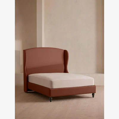 Soho Home Rivas Bed, King, Linen, Sienna