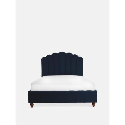 Soho Home Manette Bed, King, Linen Dark Navy