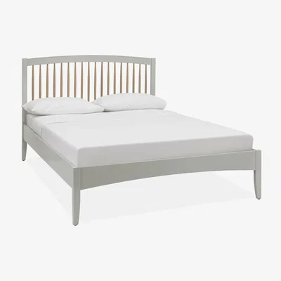 Teddy Beau Bentley Whitby Slatted Bedstead Scandi Oak And Grey Bed / King