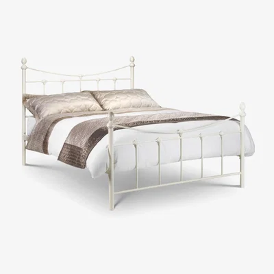 Teddy Beau Julian Bowen Rebecca Bed / Stone White Satin / King