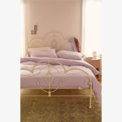 Urban Outfitters Etta Metal King Bed - White at Urban Outfitters