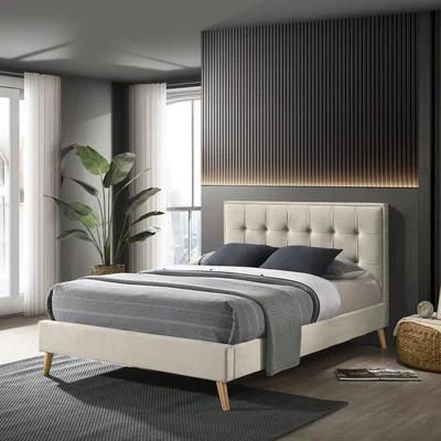 Woods Furniture Isabella King Size Bed - Cream