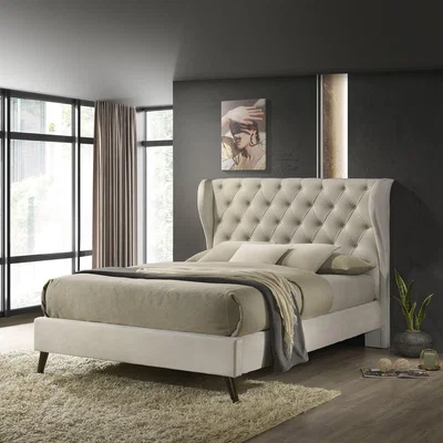 Woods Furniture Lucille King Size Bed - Cream