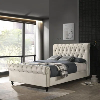 Woods Furniture Chloe King Size Bed - Cream