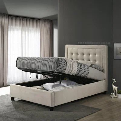 Woods Furniture Camila Ottoman King Size Bed - Cream