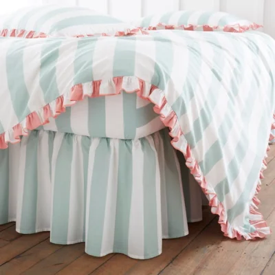 Dunelm Emmy Frilled Stripe 100% Cotton Valance