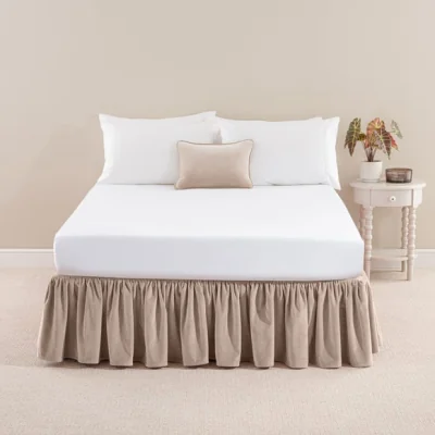 Dunelm Clara Cotton Velvet Frilled Valance
