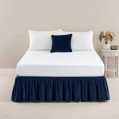 Dunelm Clara Cotton Velvet Frilled Valance