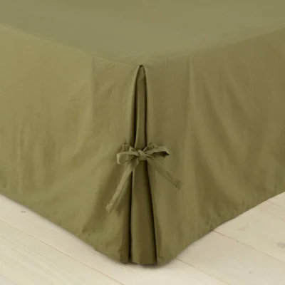 Dunelm Soft Washed Cotton Valance Green