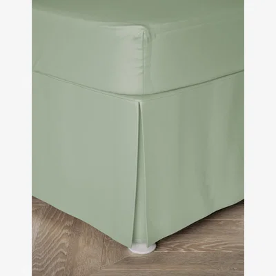 Marks & Spencer M&S Collection Pure Cotton Sateen 400 Thread Count Base Valance Sheet - 5FT - Sage, Pearl Grey,Sage,White,Soft Pink