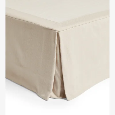 OKA OKA, Bed Valance 100% Cotton - Single - Oatmeal, Valance
