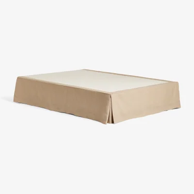 OKA OKA, Bed Valance 100% Linen - King Size - Natural, Valance