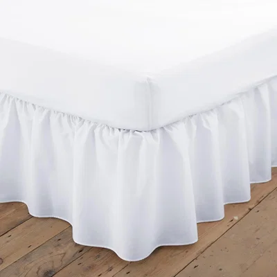 The Range Charlotte Thomas Poetry Plain Dye Valance Sheet - White / Single