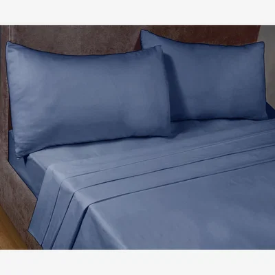The Range SleepND Percale 180 Thread Count Polycotton Fitted Valance Sheet - Lagoon / Double