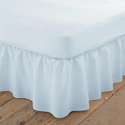 The Range Charlotte Thomas Poetry Plain Dye Valance Sheet - Duck Egg Blue / Double