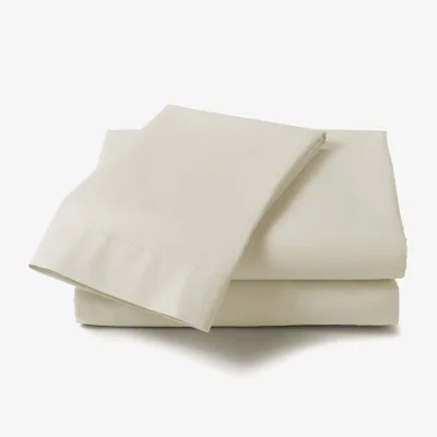 The Range Percale Pastel Double Bed Fitted Valance Sheet - Ivory