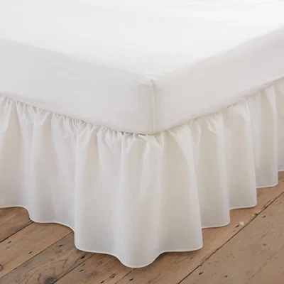 The Range Charlotte Thomas Poetry Plain Dye Valance Sheet - Ivory / Double