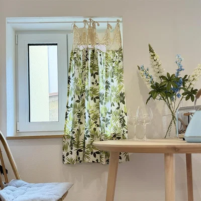 The Range Crochet Valance Cafe Curtain - White / 152cm