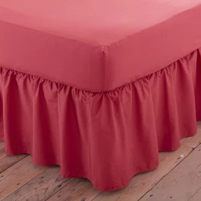 The Range Charlotte Thomas Poetry Plain Dye Valance Sheet - Terracotta / King