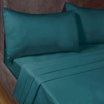 The Range SleepND Percale 180 Thread Count Polycotton Fitted Valance - Teal / Single
