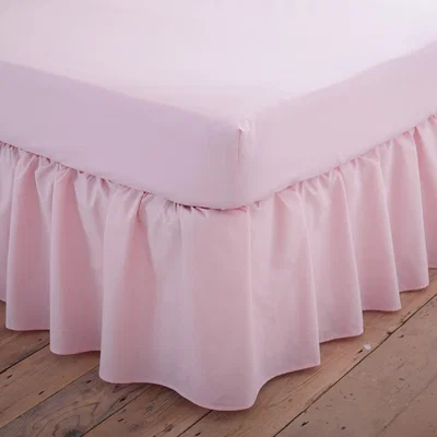 The Range Charlotte Thomas Poetry Plain Dye Valance Sheet - Pink / Double