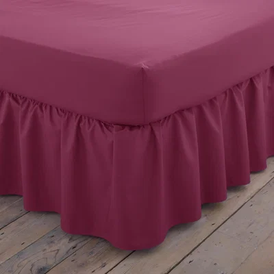 The Range Charlotte Thomas Poetry Plain Dye Valance Sheet - Burgundy / King