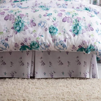 The Range Melody Fitted Valance - BM266 - White/Purple/Green / Single