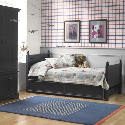 Barker and Stonehouse Pippin Single Bed With Trundle, Blue | Barker & Stonehouse