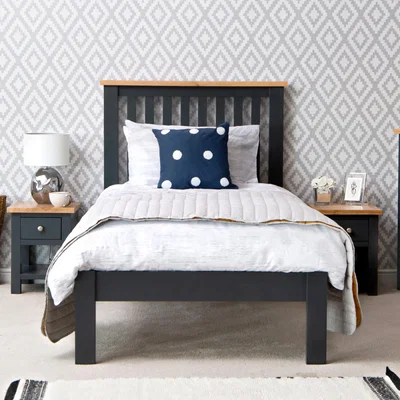 Chiltern Oak Furniture Salisbury Blue Painted Oak Single Bed Frame