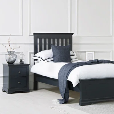 Chiltern Oak Furniture Florence Midnight Grey Painted Single Bed Frame
