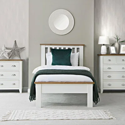 Chiltern Oak Furniture Chester White Painted Oak Single Bed Frame