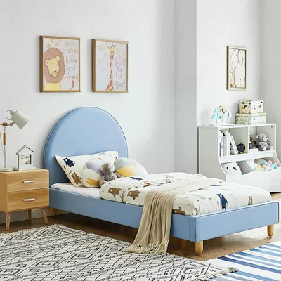 Cuckooland Ezra Upholstered Single Bed - Blue